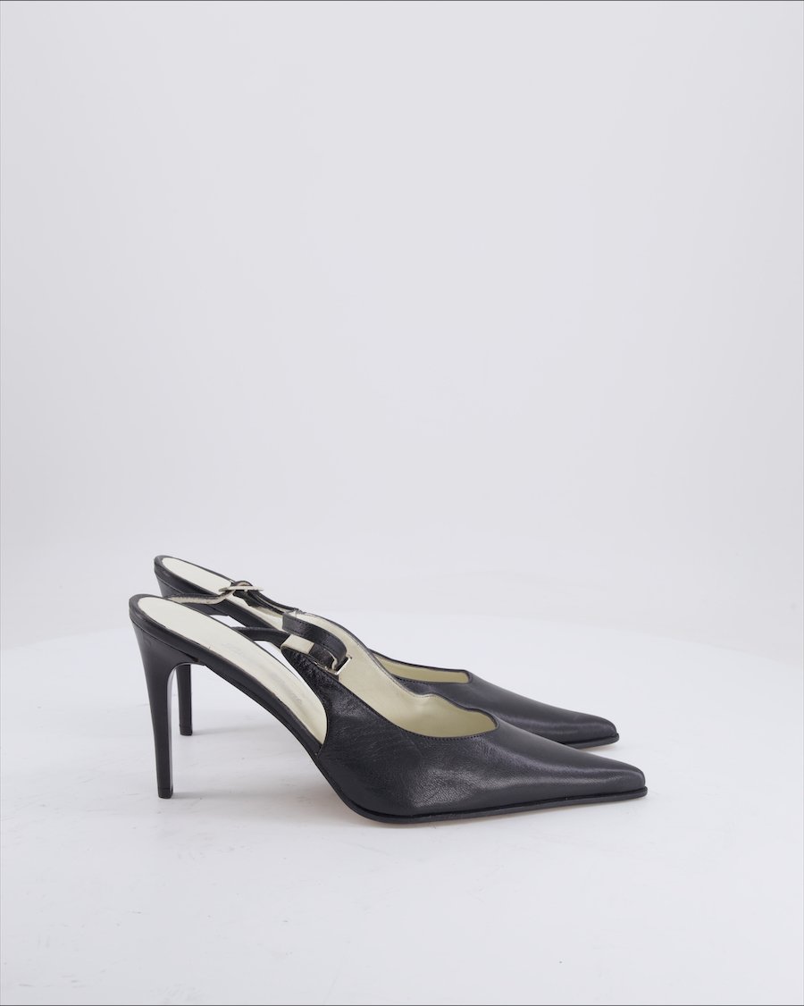 Laura Grant Heels Leather Black Eu 37.5