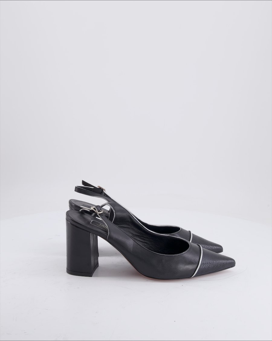 Oxitaly Heels Leather Black Eu 38.5