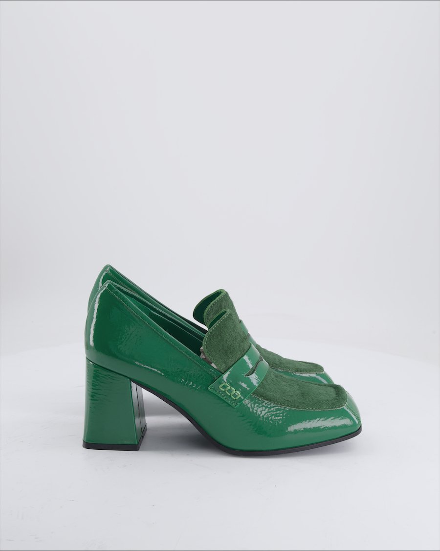 Jeannot Heels Leather Green Eu 40