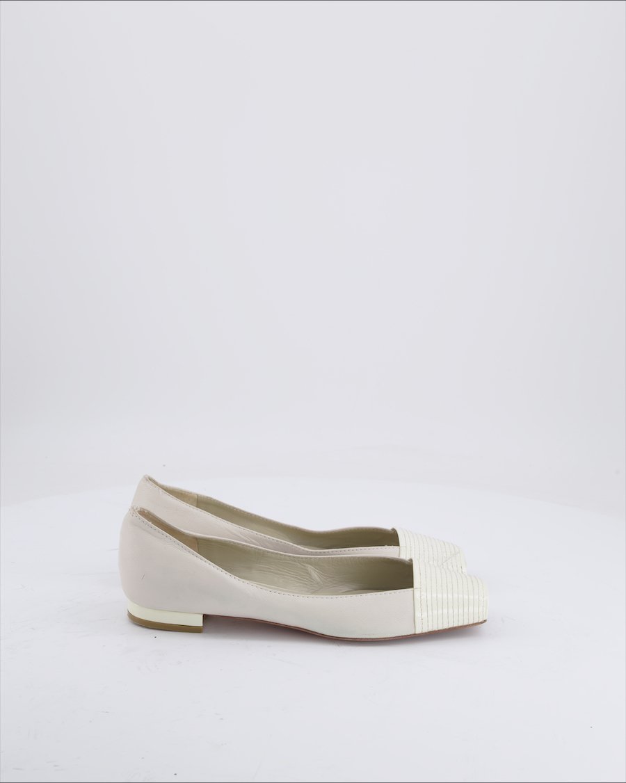 Max Mara Flats Leather White
