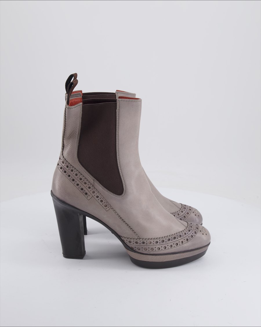Santoni Ankle boots Leather Grey 40,5 EU
