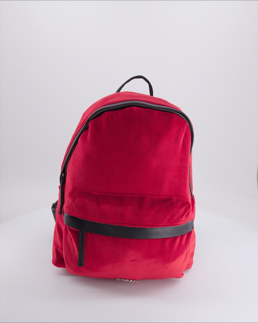 Label Rose Backpacks Suede Red