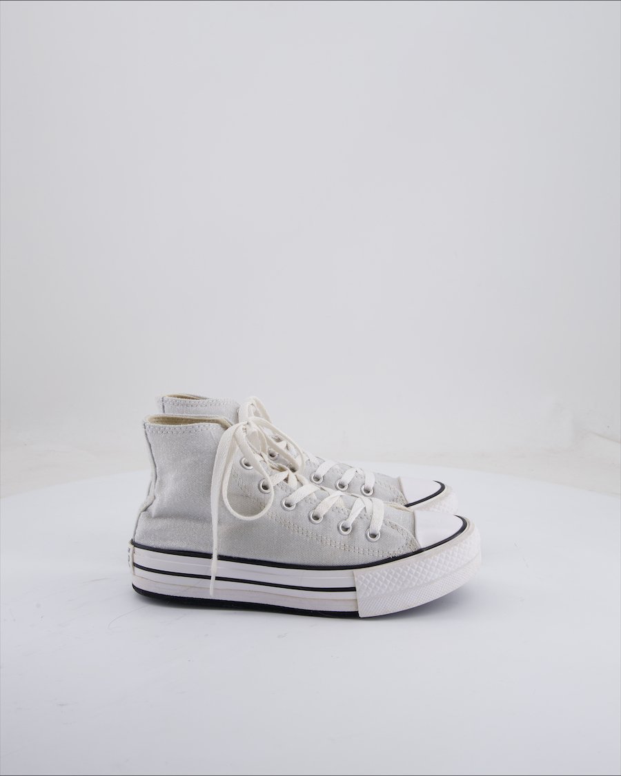 Converse Trainers Cloth Silver 34 EU