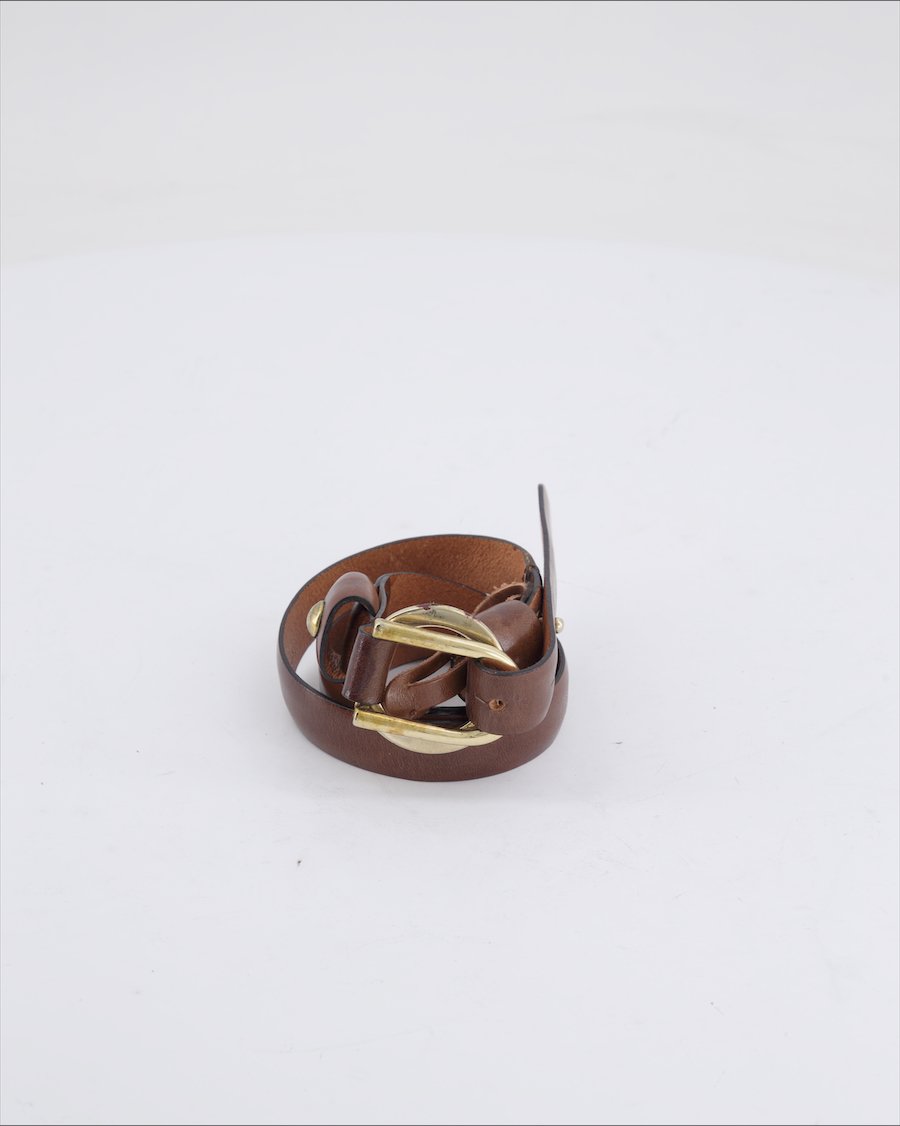 Massimo Dutti Belts Leather Brown 75 cm