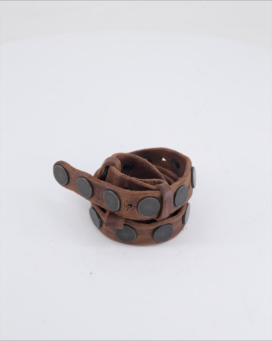 Manila Grace Belts Leather Brown 85 cm