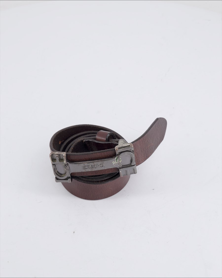 Iceberg Belts Leather Brown 100 cm