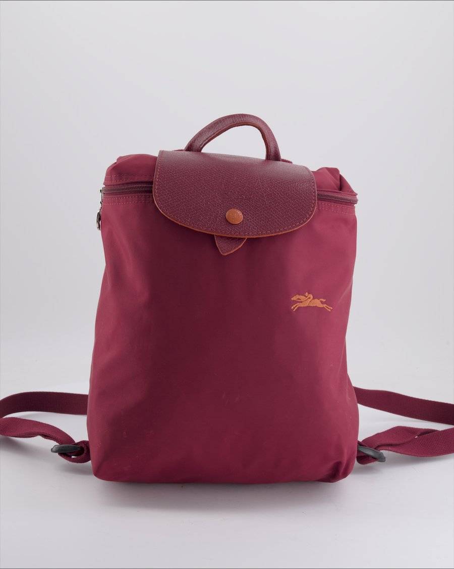 Longchamp Backpacks Cloth Burgundy