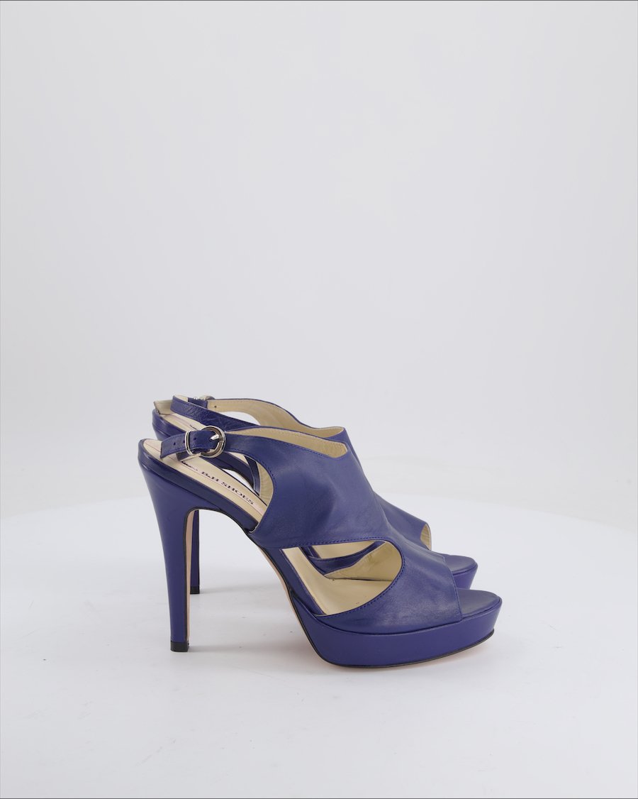 B&H Shoes Heels Leather Blue 39 EU