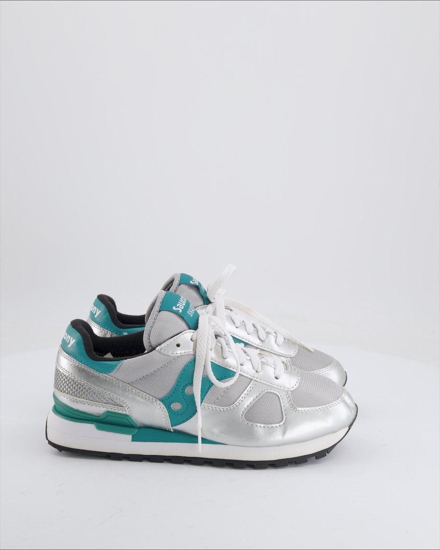 Saucony Trainers Leather Silver 39 EU