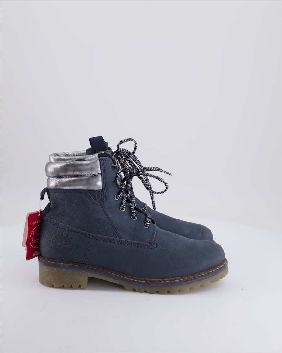 S.Oliver Ankle boots Leather Blue 40 EU