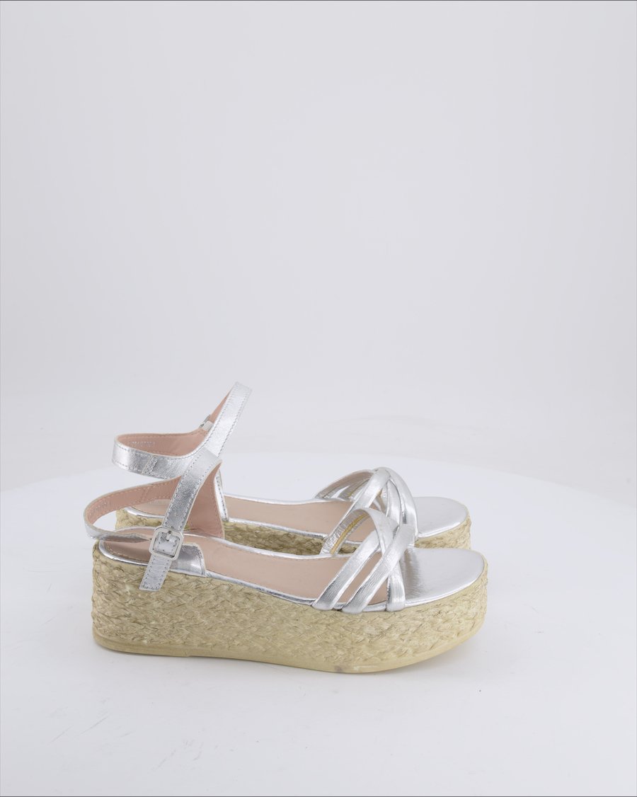 5Th Avenue Sandals Polyurethane Silver 38 EU