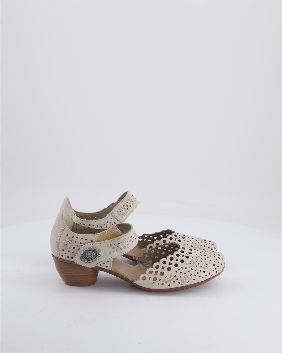 Rieker Heels Leather Beige 38 EU