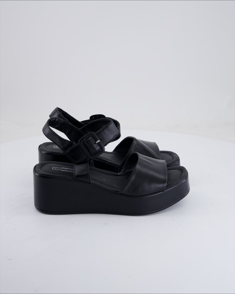 5Th Avenue Sandals Leather Black 38 EU