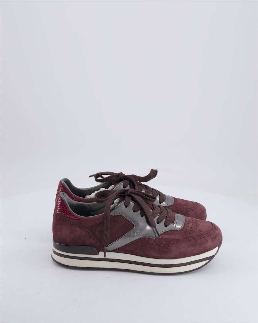 Hogan Trainers Suede Burgundy 39 EU