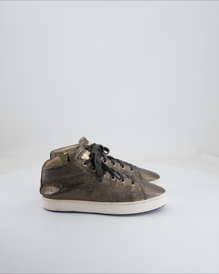 Stokton Trainers Leather Silver 37 EU