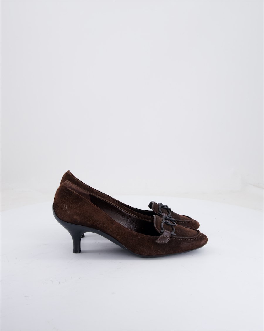 Salvatore Ferragamo Heels Suede Brown 39 EU