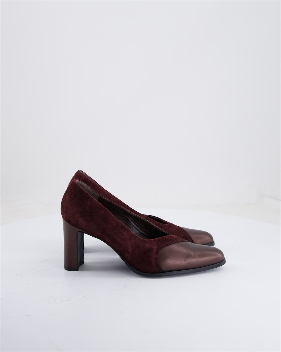 Hogl Heels Suede Burgundy 39 EU