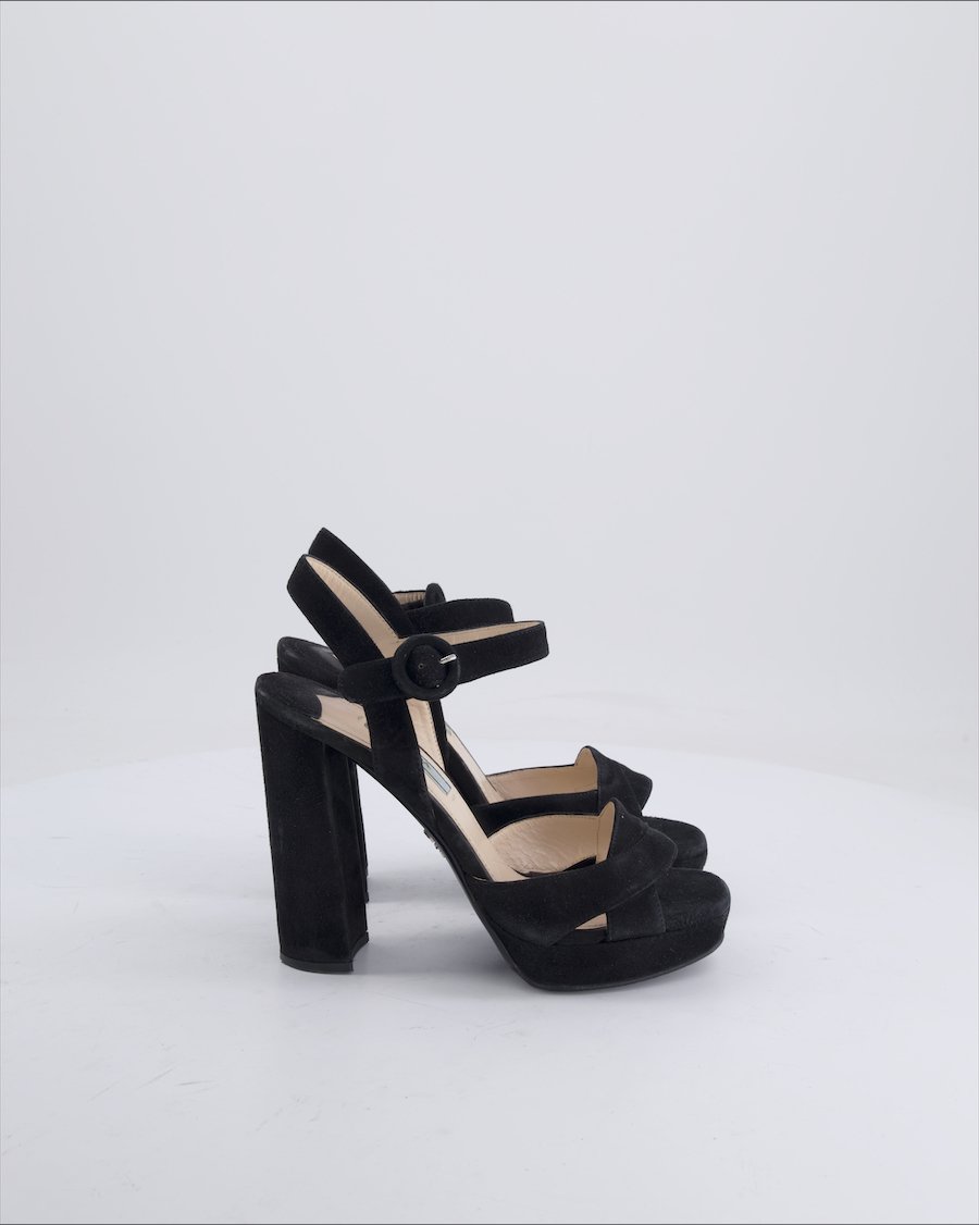 Prada Heels Suede Black 36,5 EU