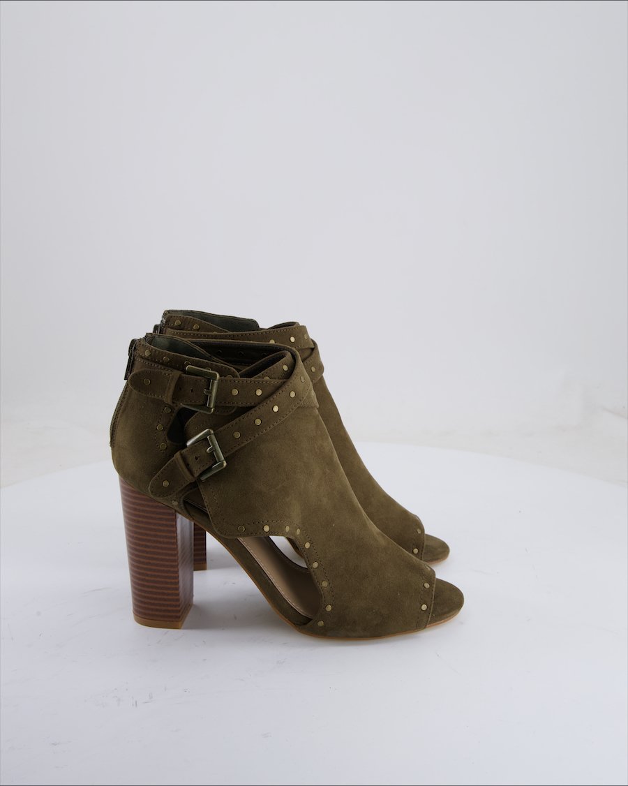 Justfab Heels Suede Khaki 40 EU