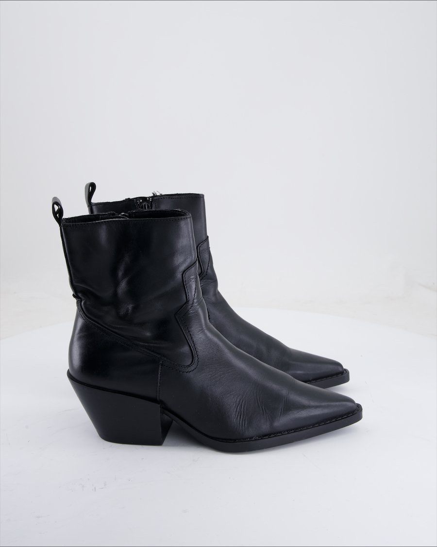 Mango Shoes Leather Black 39 EU