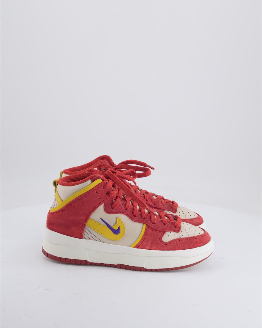 Nike Dunk High Up Trainers Leather Red 38,5 EU
