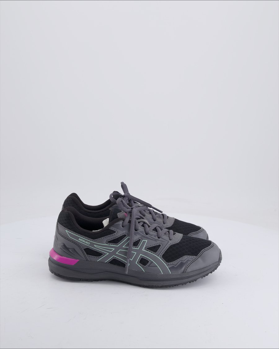 Asics Memuro Trainers Leather Anthracite 37 EU