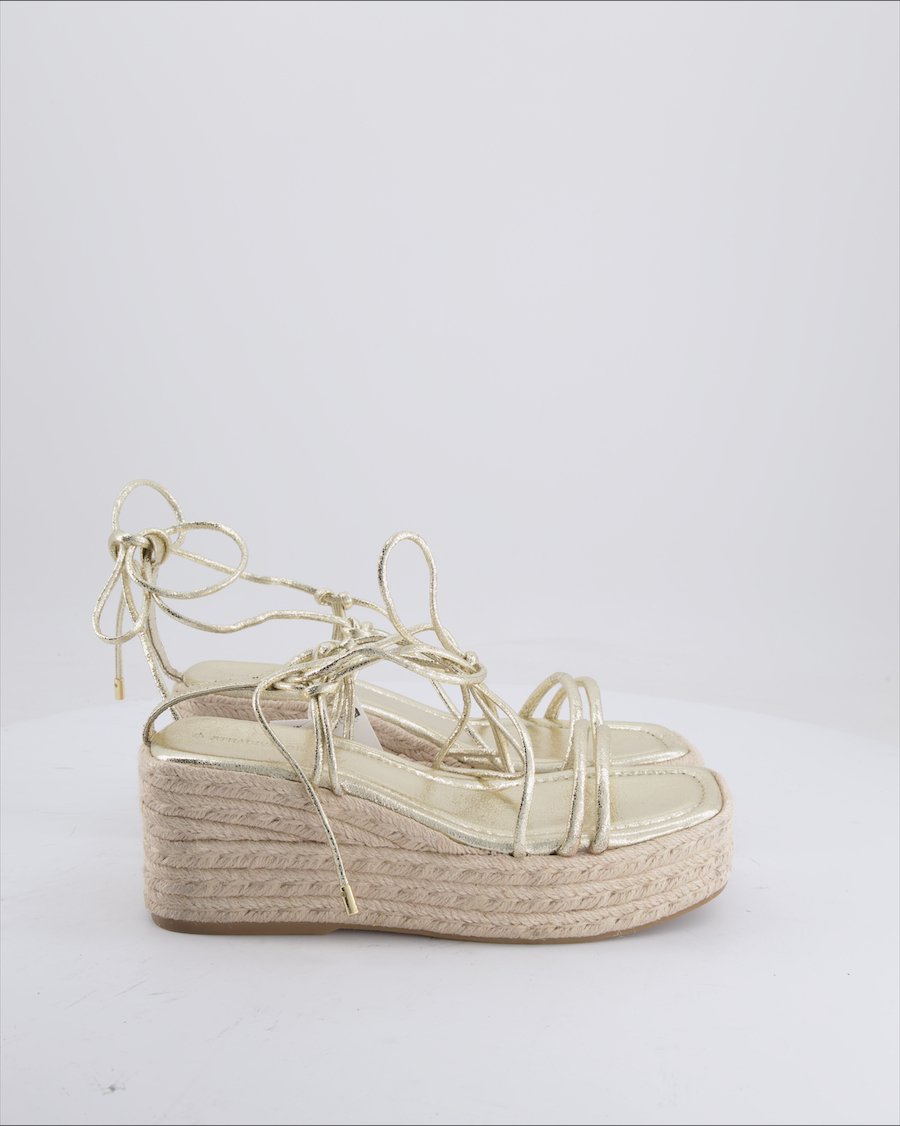 Stradivarius Sandals Polyurethane Gold 39 EU