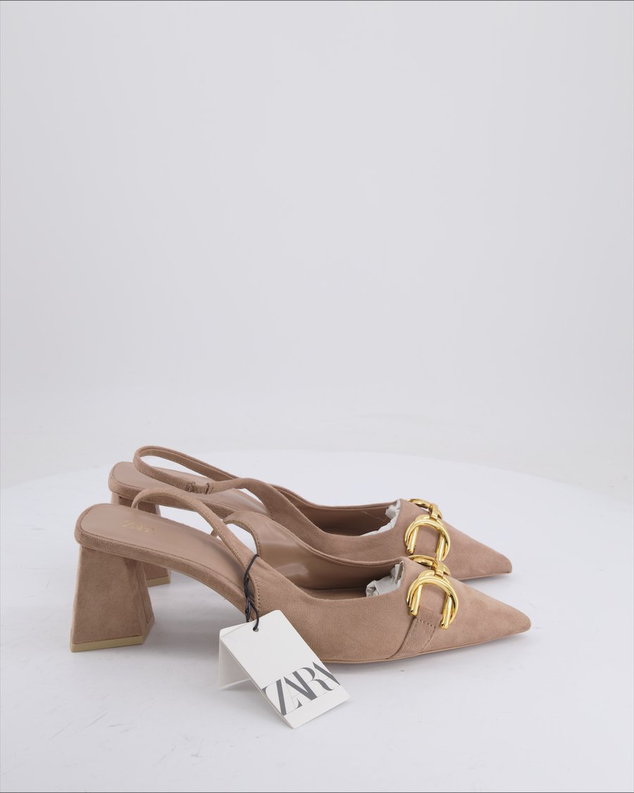 Zara Heels Suede Brown 42 EU
