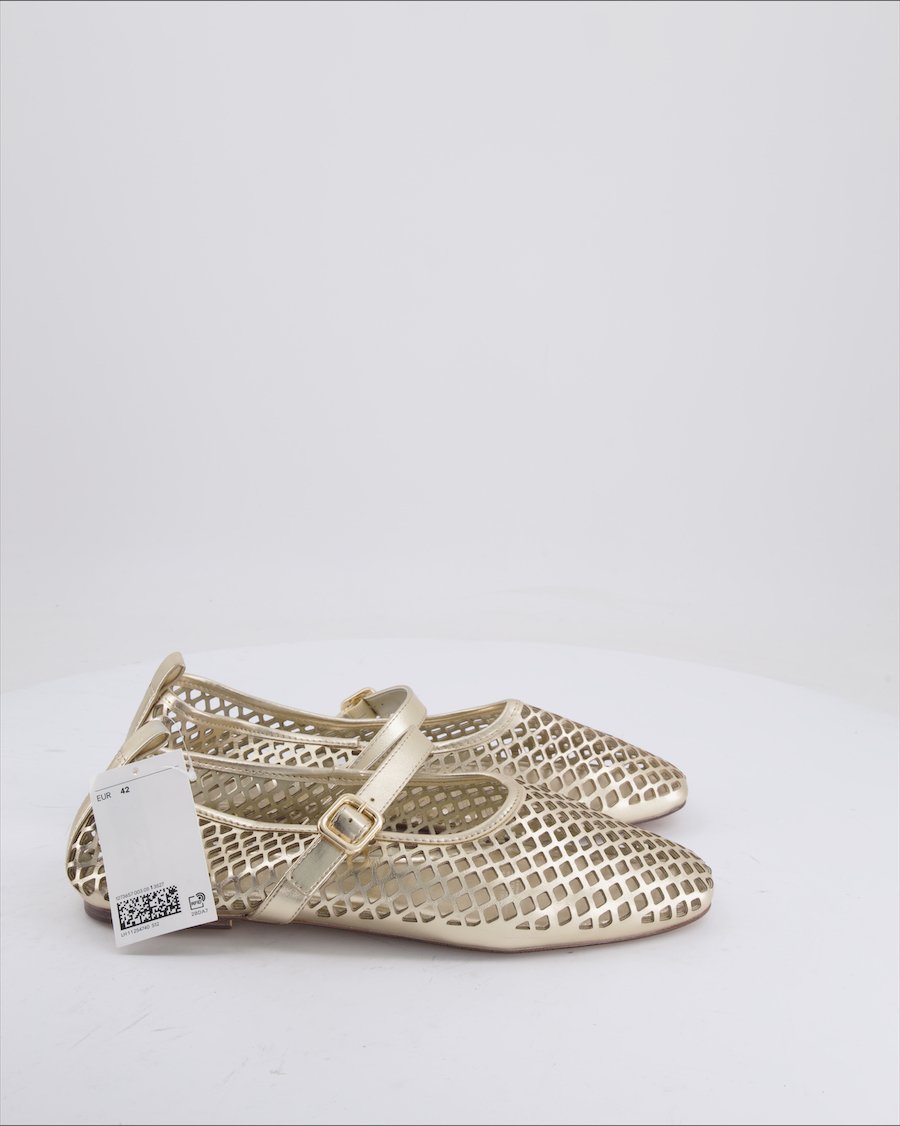 H&M Ballerinas Polyurethane Gold 42 EU