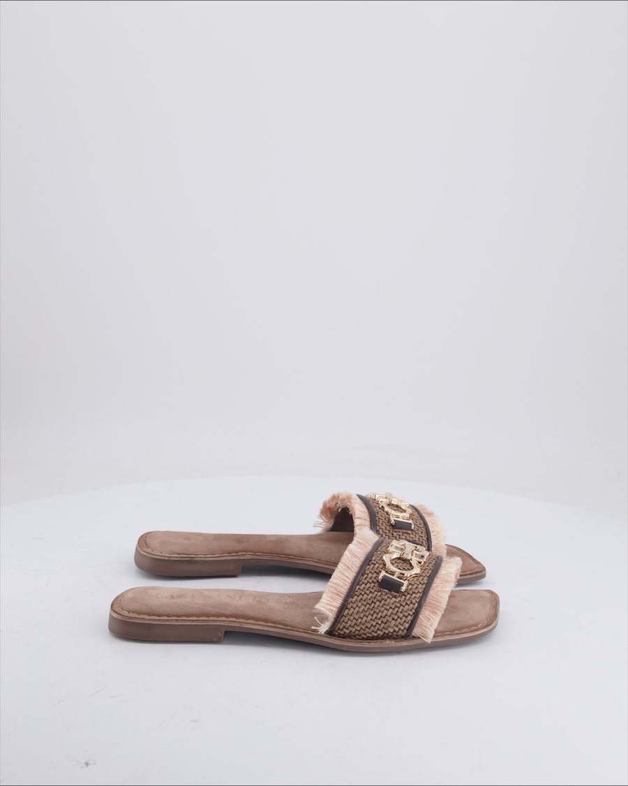 Lazamani Sandals Cloth Brown 38 EU