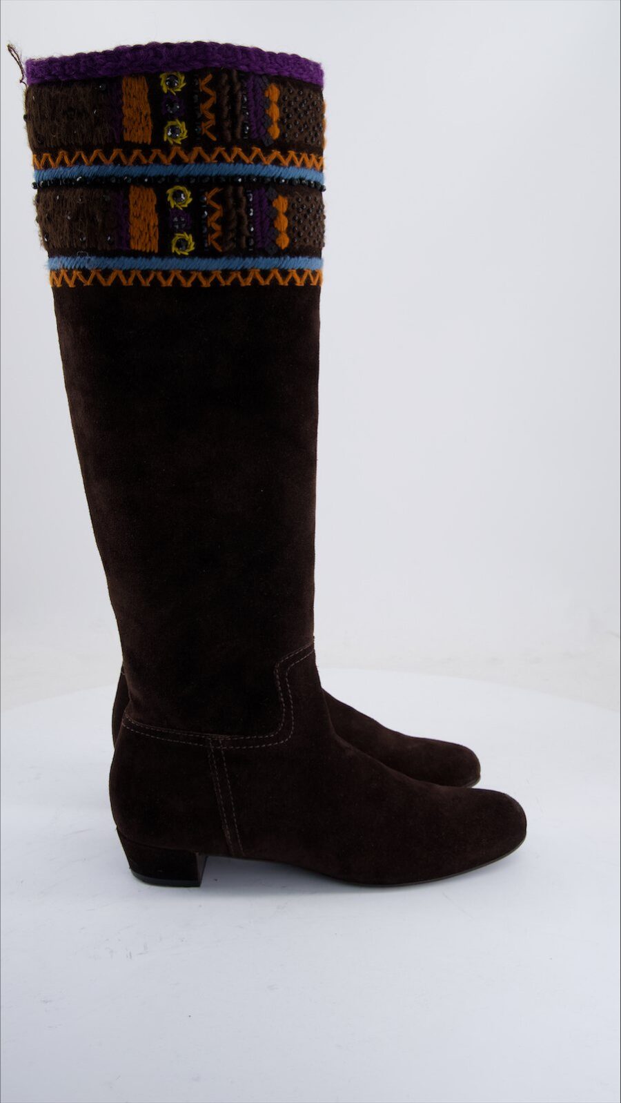 Miu Miu Boots Suede Brown 38 EU