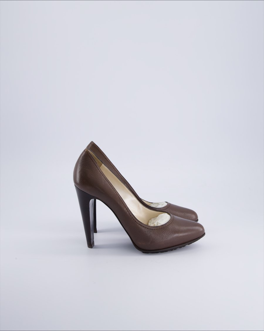 Grey Mer Heels Leather Brown 39 EU