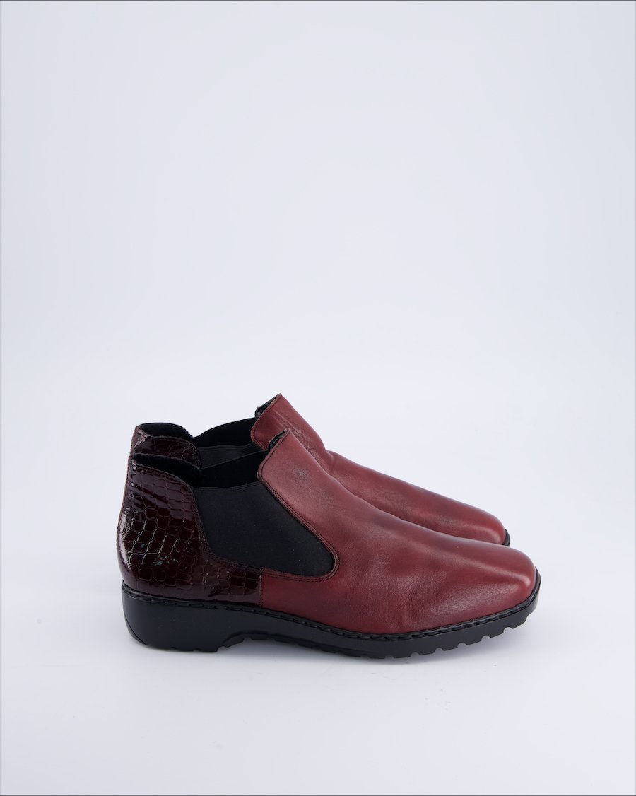 Rieker Ankle boots Leather Burgundy 40 EU