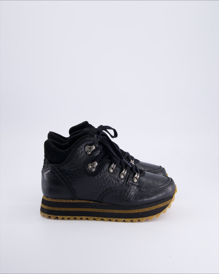 Woden Shoes Leather Black 38 EU