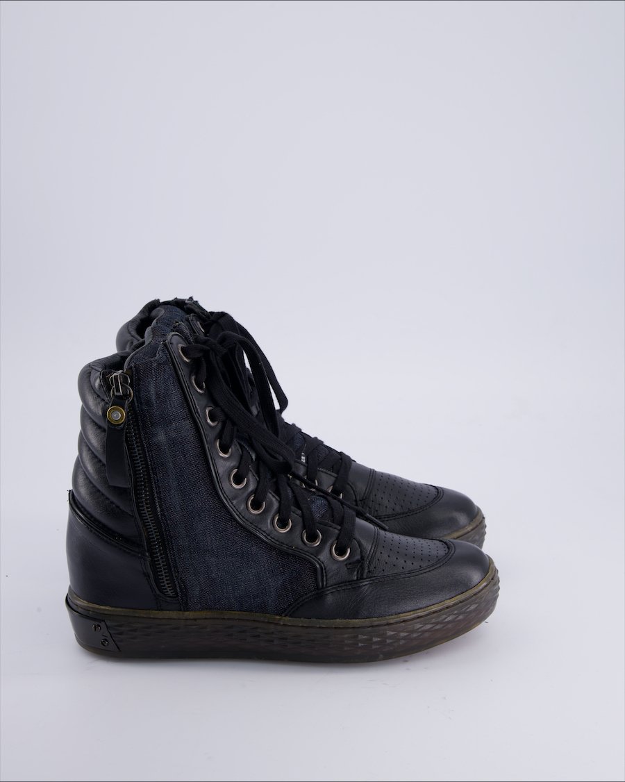 Diesel Trainers Leather Black 39 EU
