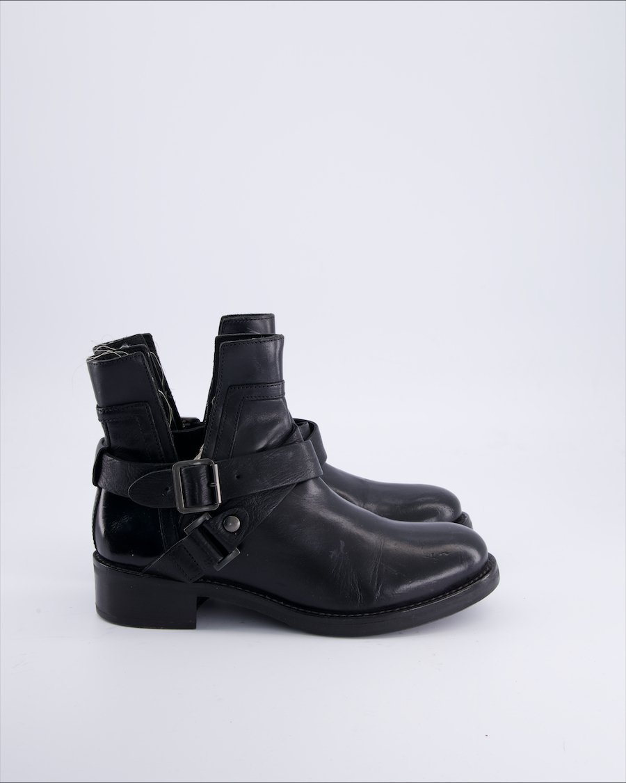 Hugo Boss Ankle boots Leather Black 38 EU