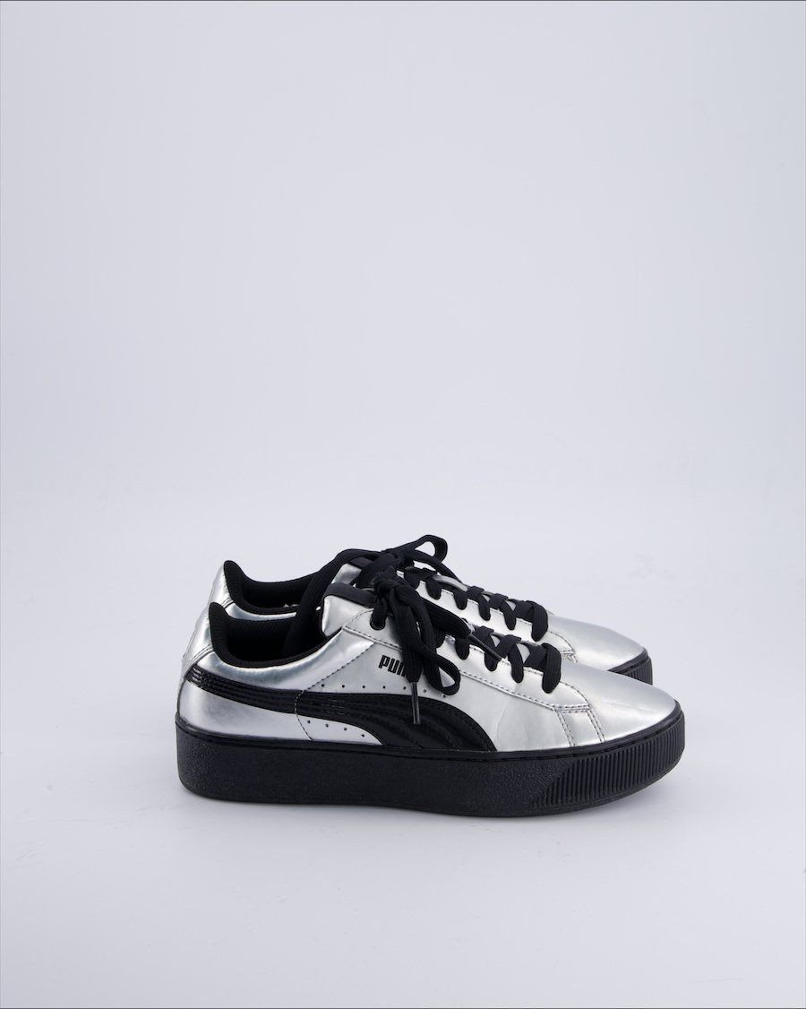 Puma Trainers Leather Silver 38 EU