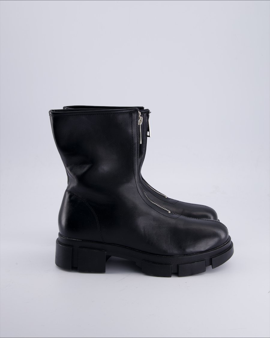 Pieces Boots Leather Black 39 EU