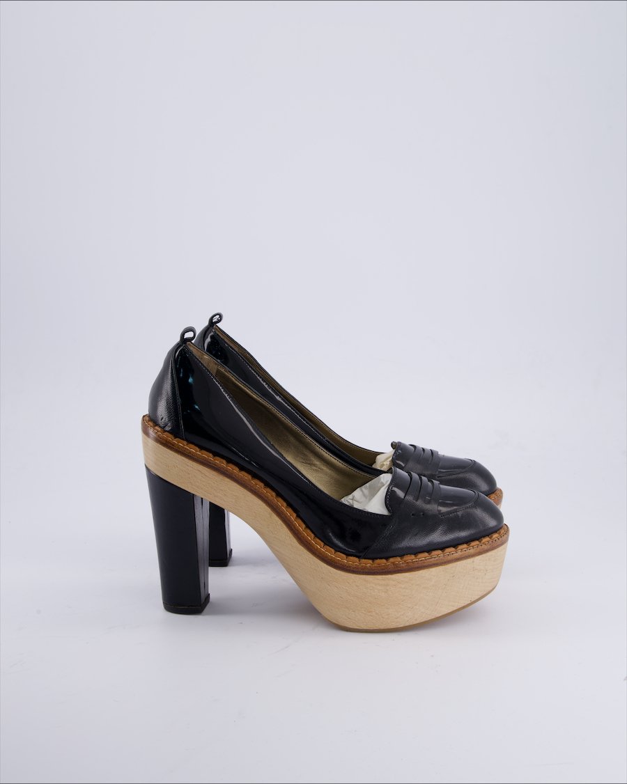 Navyboot Heels Leather Black 38 EU