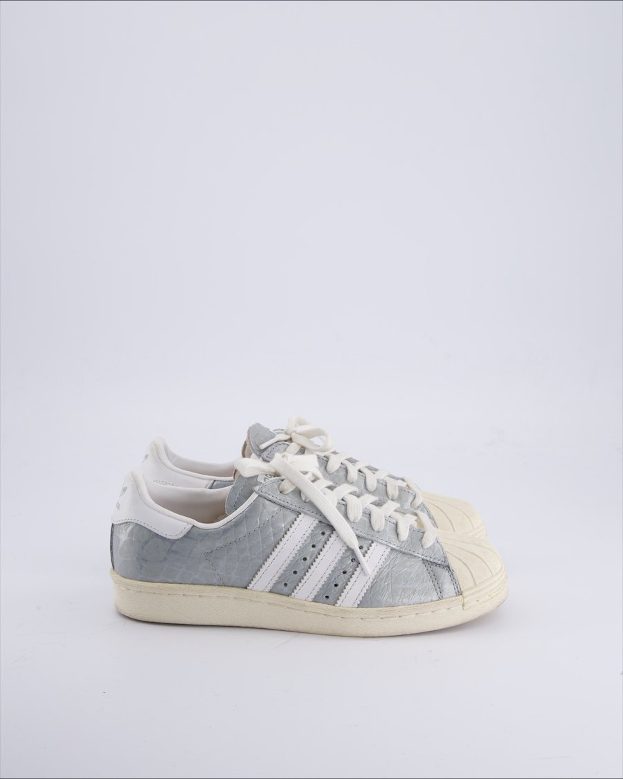 Adidas Trainers Leather Silver 38 EU