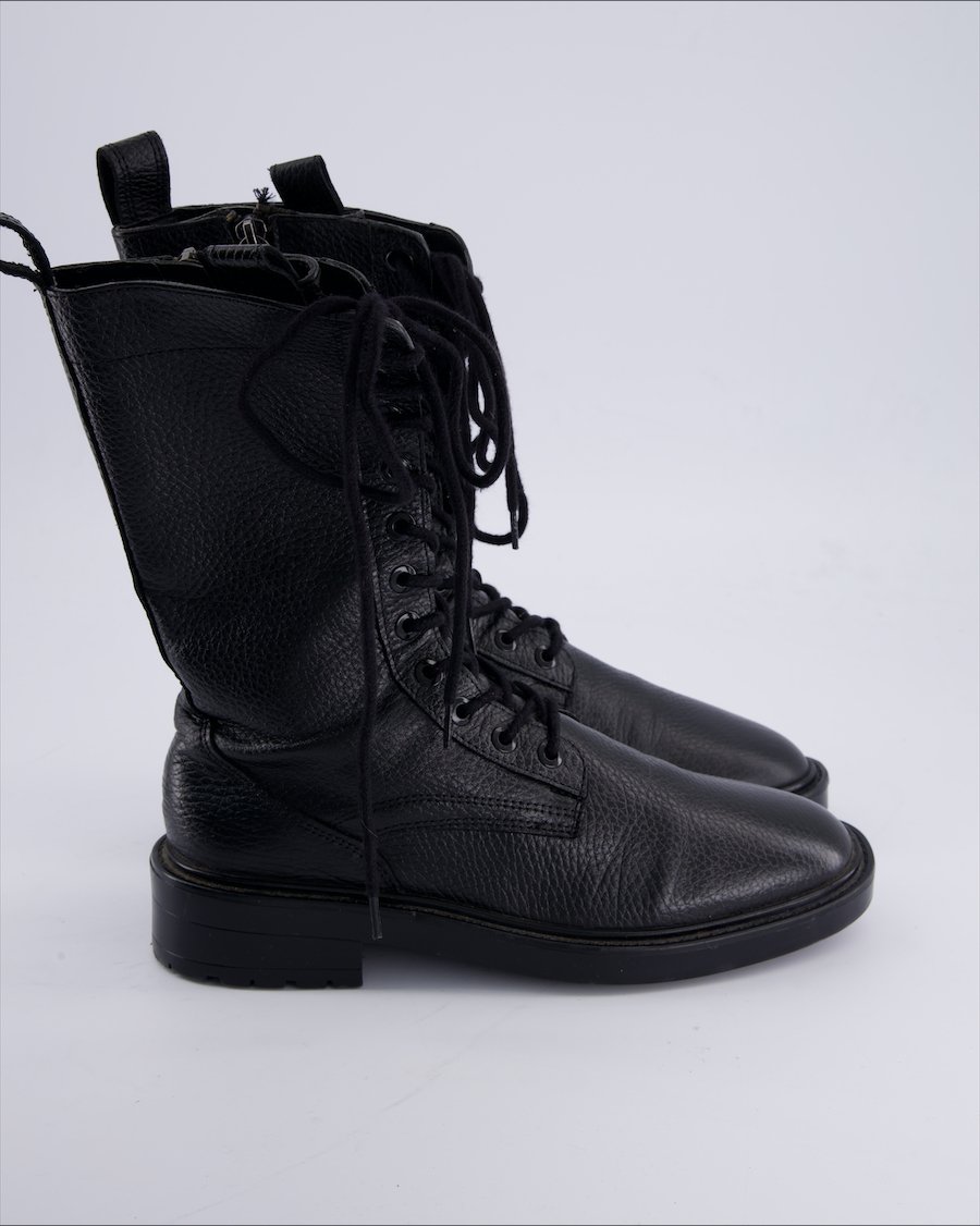 Zara Boots Polyurethane Black 37 EU