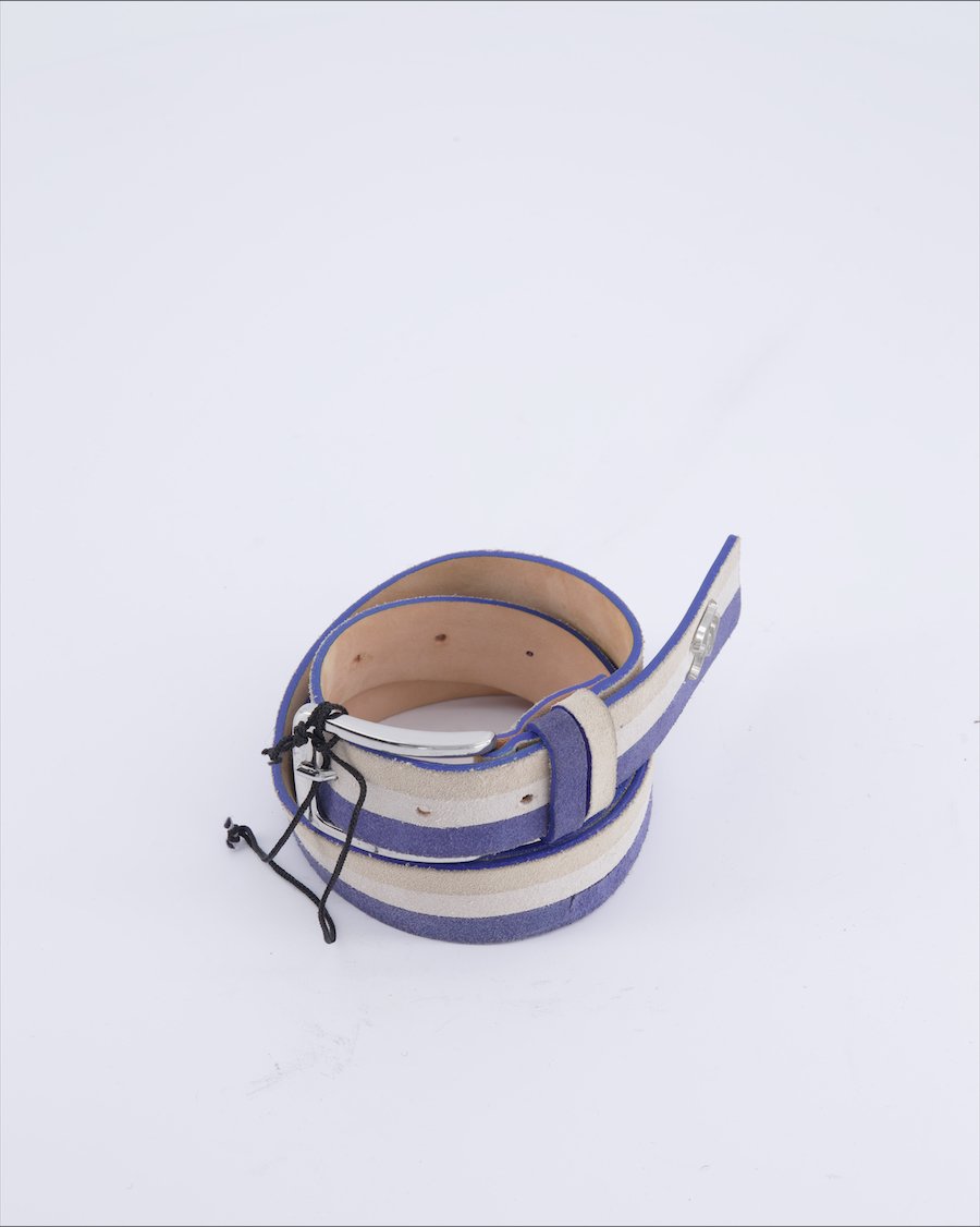 Fay Belts Suede Blue 80 cm