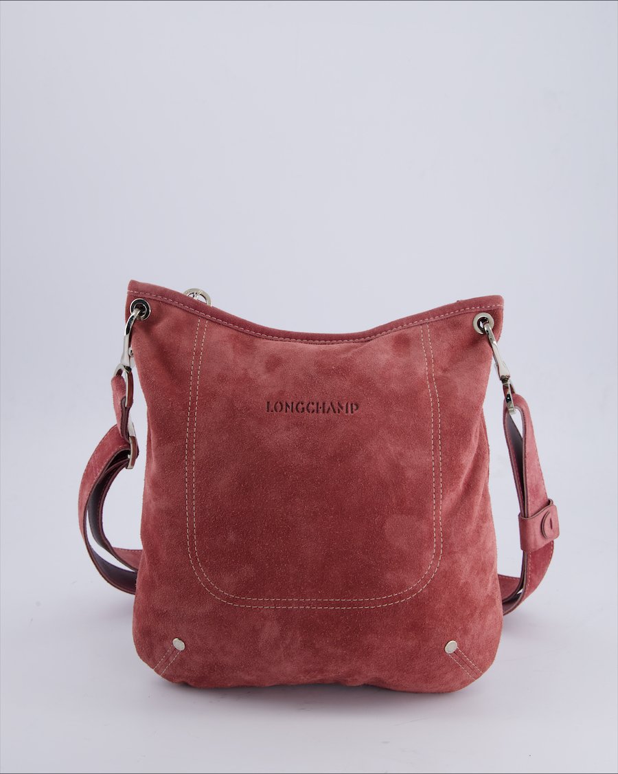 Longchamp Shoulder bags Suede Burgundy