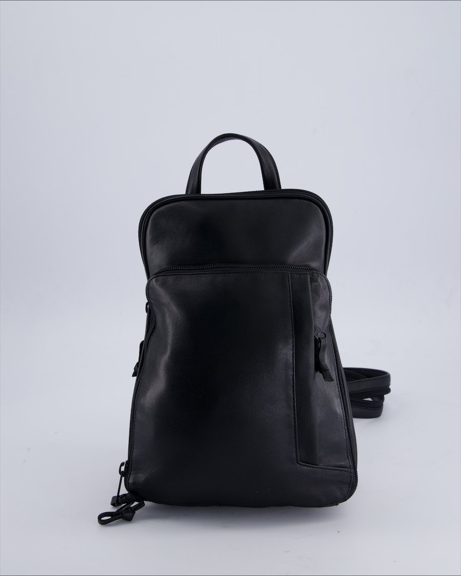 Ykk Backpacks Leather Black