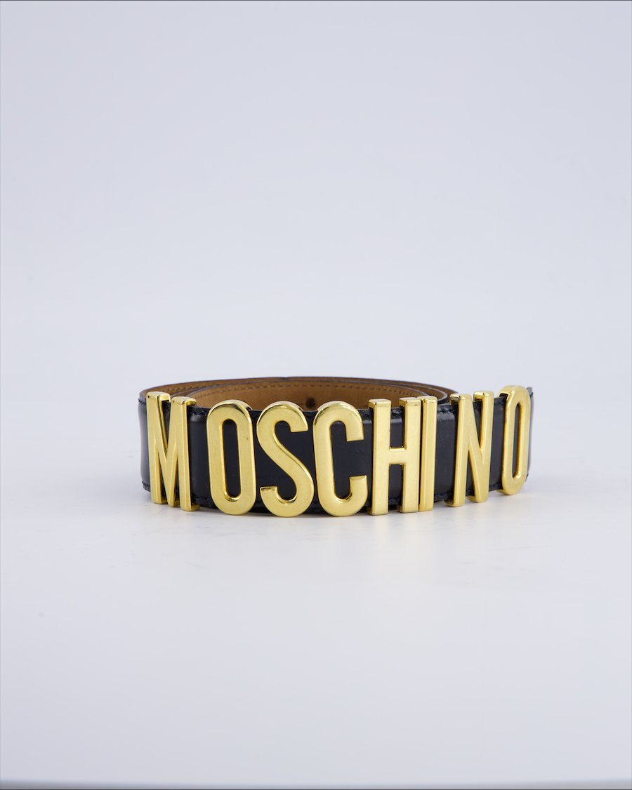 Moschino Belts Leather Black 100 cm