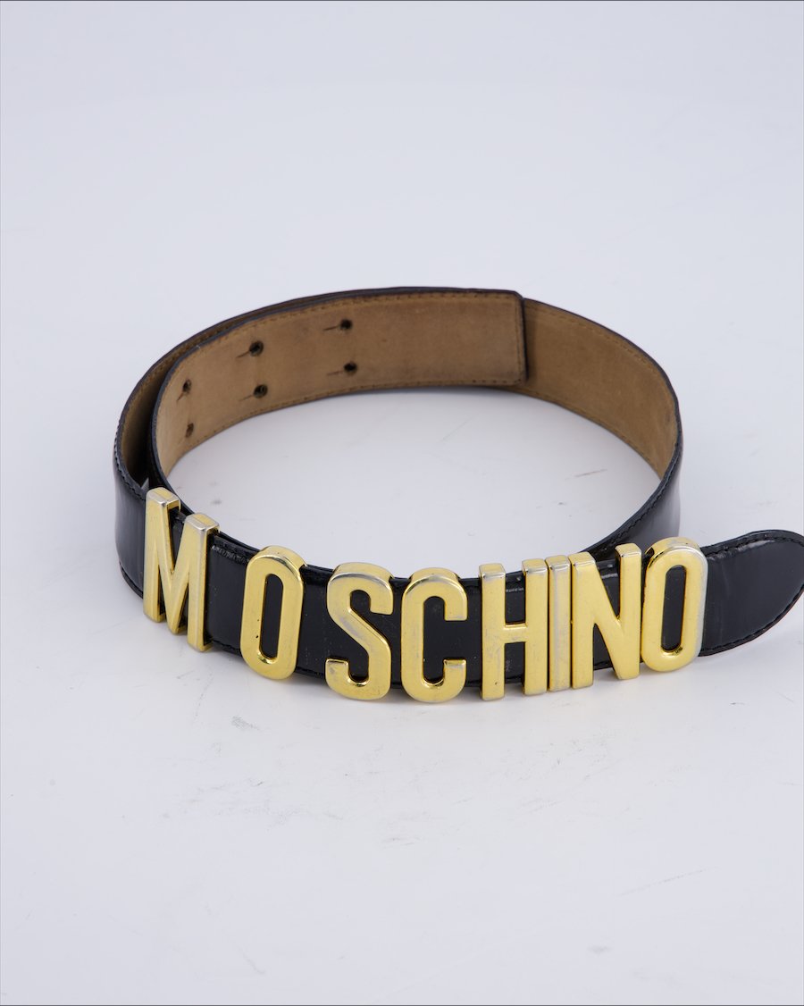 Moschino Belts Leather Black 85 cm