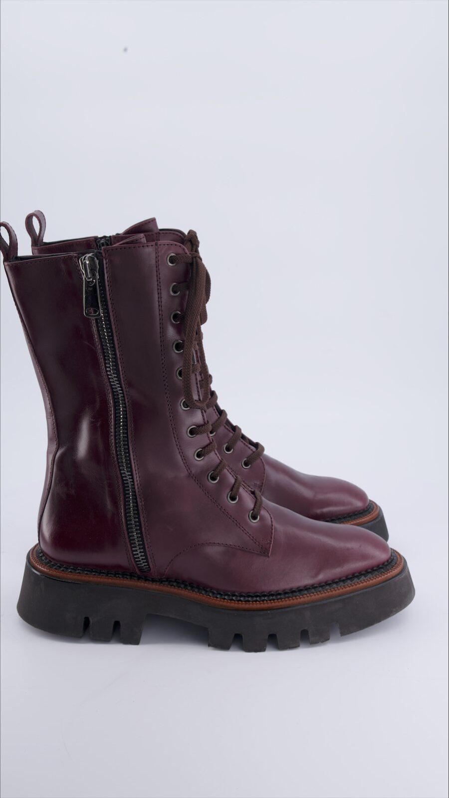 Ras Boots Leather Burgundy 41 EU
