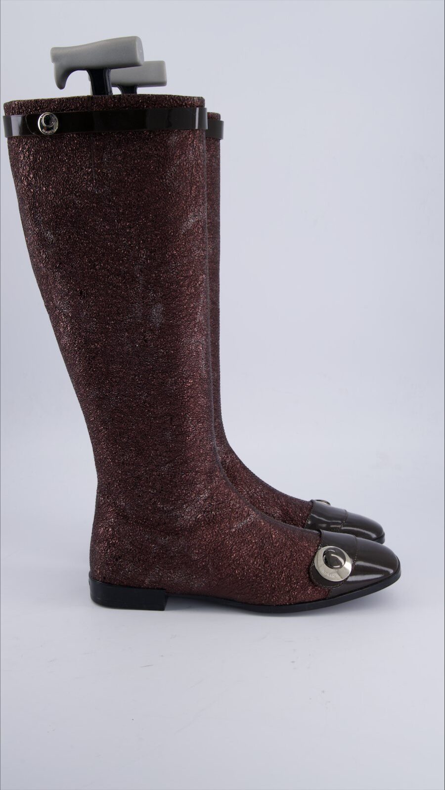 Hogan Boots Leather Bronze 39 EU