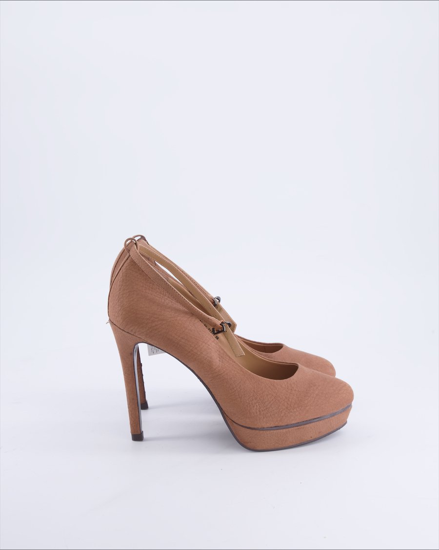 Adolfo Dominguez Heels Leather Camel 38 EU