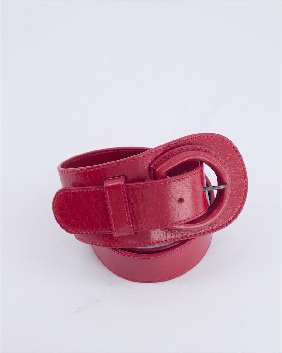 Unbranded Belts Leather Red 90 cm